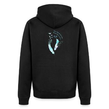 Plume plume - Veste à capuche bio Premium Unisexe - noir - Dos - Nico (187cm)