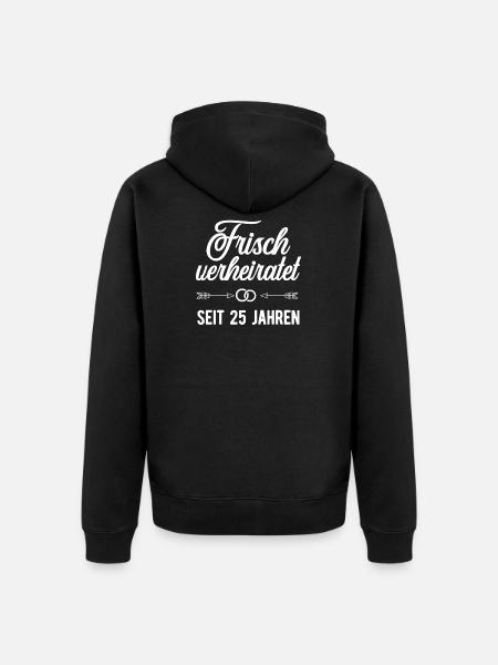 Silver Wedding Silver Wedding 25 Years - Unisex Premium Organic Zip Hoodie - black