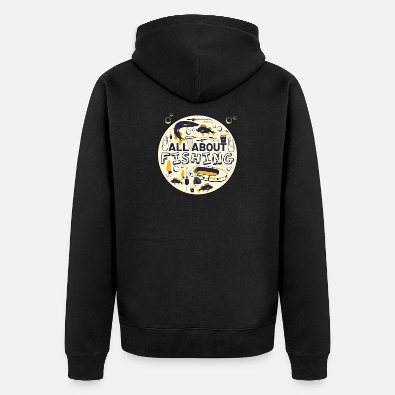 Tout sur la pêche - Veste à capuche bio Premium Unisexe - noir