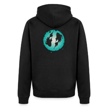 Poisson-carpe koï - Veste à capuche bio Premium Unisexe - noir - Dos - Nico (187cm)