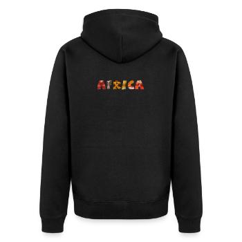 La variété africaine! - Veste à capuche bio Premium Unisexe - noir - Dos - Nico (187cm)