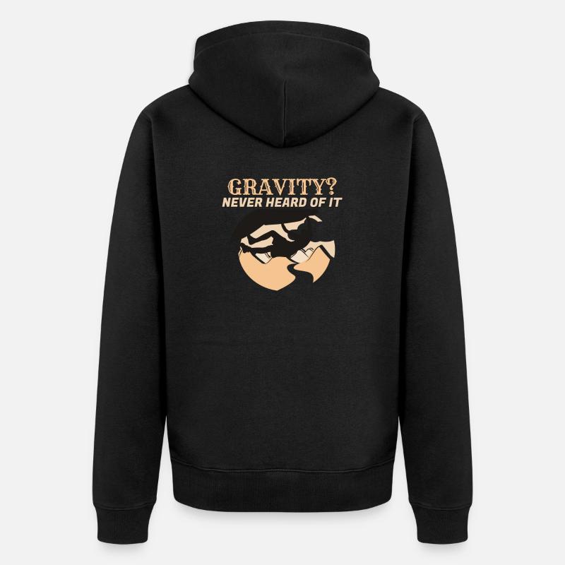 Escalade et gravité - Veste à capuche bio Premium Unisexe - noir