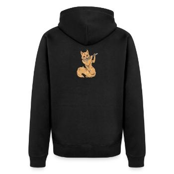 Flûte Flûte Cat Flûte Joueur Flûte Alto - Veste à capuche bio Premium Unisexe - noir - Dos - Nico (187cm)