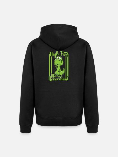 High five - Unisex Premium Organic Zip Hoodie - black