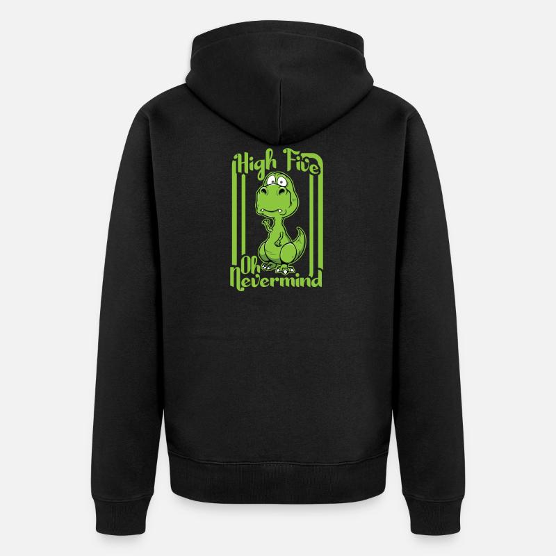 High five - Unisex Premium Bio Zip Hoodie - Schwarz