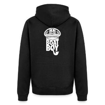 Capitaine marin marin cadeau bateau T-shirt - Veste à capuche bio Premium Unisexe - noir - Dos - Nico (187cm)