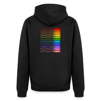 Crayons colorés - Veste à capuche bio Premium Unisexe - noir - Dos - Nico (187cm)