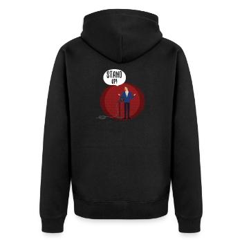Comédie fraîche ou cadeau comique - Veste à capuche bio Premium Unisexe - noir - Dos - Nico (187cm)