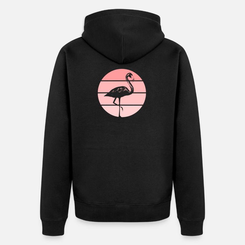 flamant - Veste à capuche bio Premium Unisexe - noir