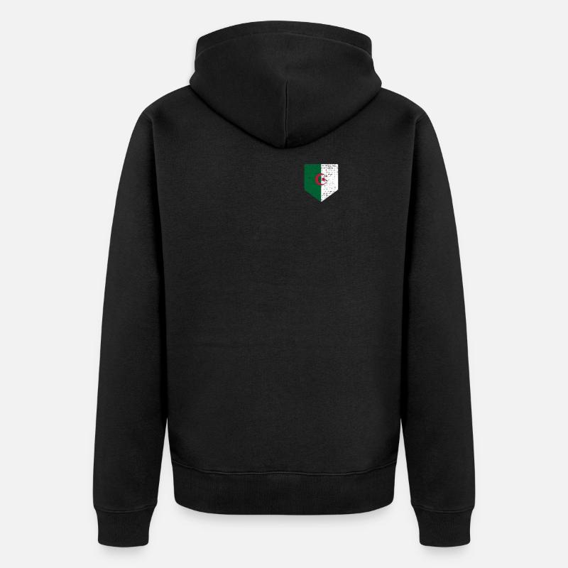 Algérie Drapeau - Veste à capuche bio Premium Unisexe - noir