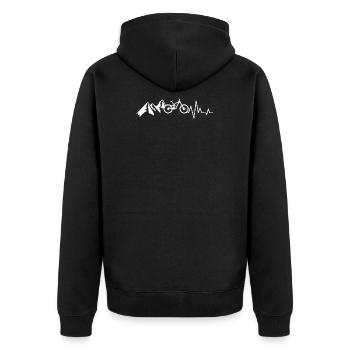 MTB Mountain Bike Mountain Biker Cyclist Gift - Unisex Premium Organic Zip Hoodie - black - Back - Nico (187cm)