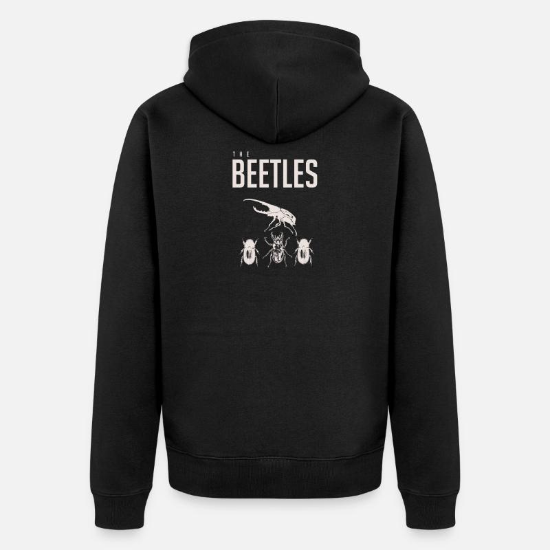 The Beetles Drôle - Veste à capuche bio Premium Unisexe - noir