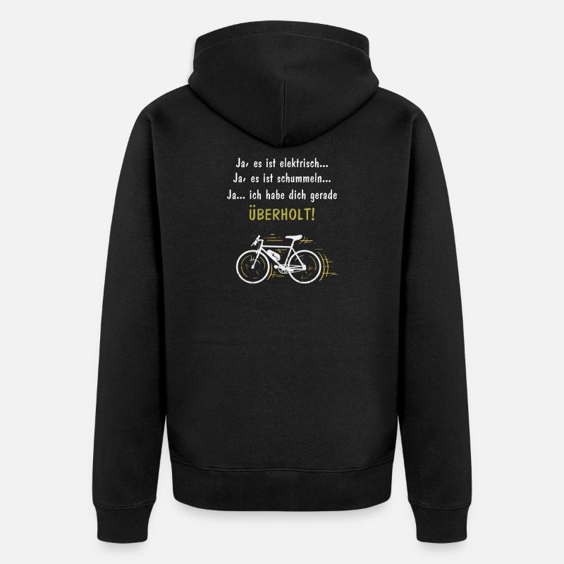 Révisé avec e-bike - Veste à capuche bio Premium Unisexe - noir