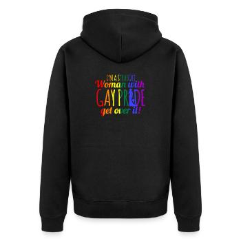 lgBT - Veste à capuche bio Premium Unisexe - noir - Dos - Nico (187cm)