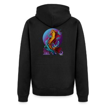 Asia Fish Demon de M. DiSzy - Veste à capuche bio Premium Unisexe - noir - Dos - Nico (187cm)