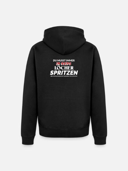 nasenspray Spruch - Unisex Premium Bio Zip Hoodie - Schwarz