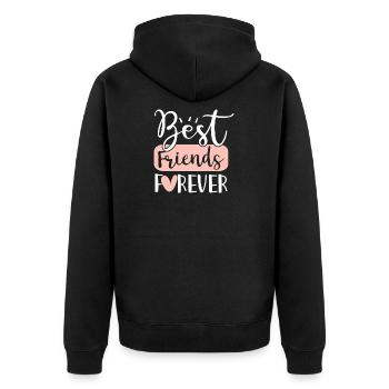 Meilleurs amis pour toujours - Veste à capuche bio Premium Unisexe - noir - Dos - Nico (187cm)
