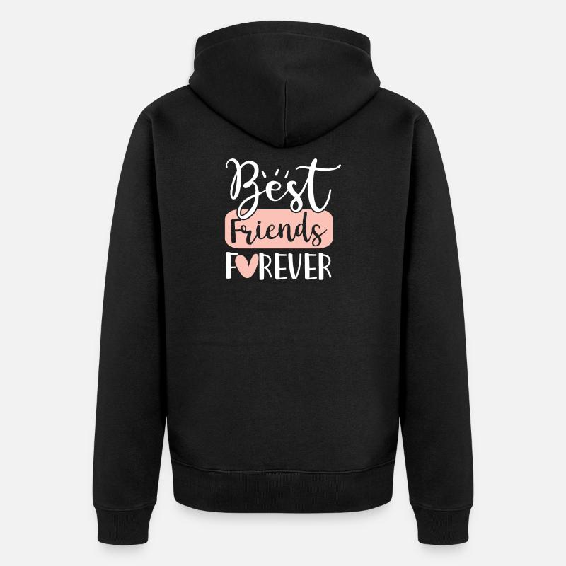Meilleurs amis pour toujours - Veste à capuche bio Premium Unisexe - noir