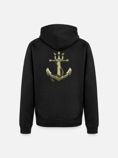 ancre - Veste à capuche bio Premium Unisexe - noir