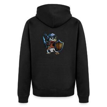Chevalier pingouin guerrier épée cavalier cavalier cadeau - Veste à capuche bio Premium Unisexe - noir - Dos - Nico (187cm)