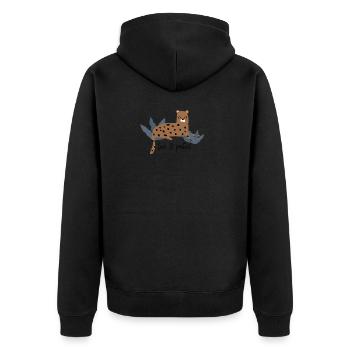 Aimer et protéger Protéger notre planète cadeau - Veste à capuche bio Premium Unisexe - noir - Dos - Nico (187cm)