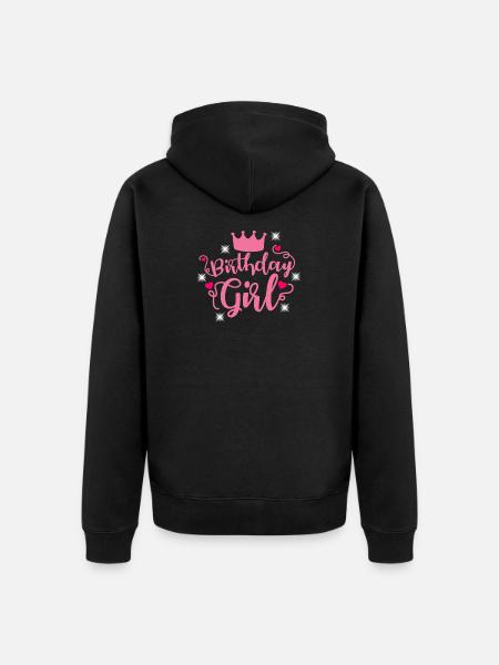 Birthday Girl Birthday Girl Festa di compleanno - Felpa con cappuccio ecologica premium unisex - nero