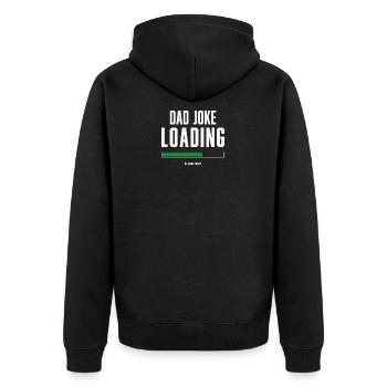 Papa Joke Loading, cadeau de fête des pères pour lui - Veste à capuche bio Premium Unisexe - noir - Dos - Nico (187cm)