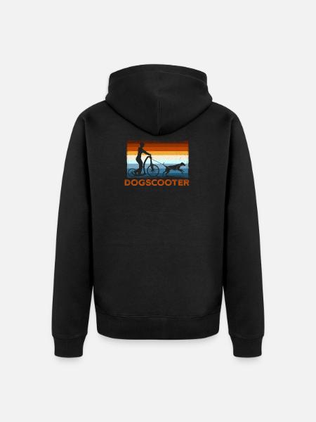 Dogscooter - Unisex Premium Bio Zip Hoodie - Schwarz