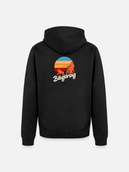 Bikejöring - Unisex Premium Bio Zip Hoodie - Schwarz
