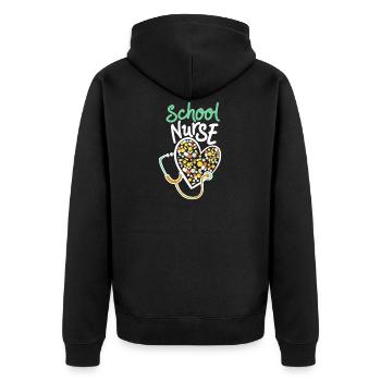 Nurse design, Medical graphic, Nurse Appreciation - Unisex Premium Organic Zip Hoodie - black - Back - Nico (187cm)