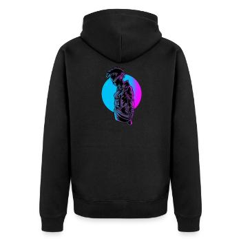 Cyborg Girl Robot Robotics Rover Android Robo Cadeau - Veste à capuche bio Premium Unisexe - noir - Dos - Nico (187cm)