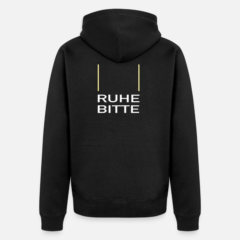Synchron sprechen Synchronsprecher Synchronarbeit - Unisex Premium Bio Zip Hoodie - Schwarz