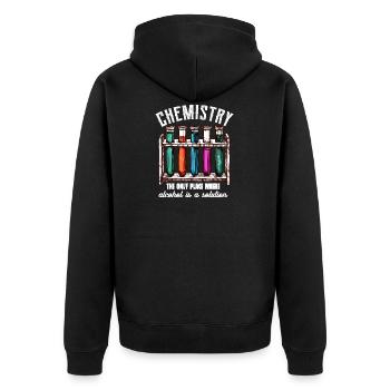 Chimie alcool - professeur d'école professeur chimie - Veste à capuche bio Premium Unisexe - noir - Dos - Nico (187cm)