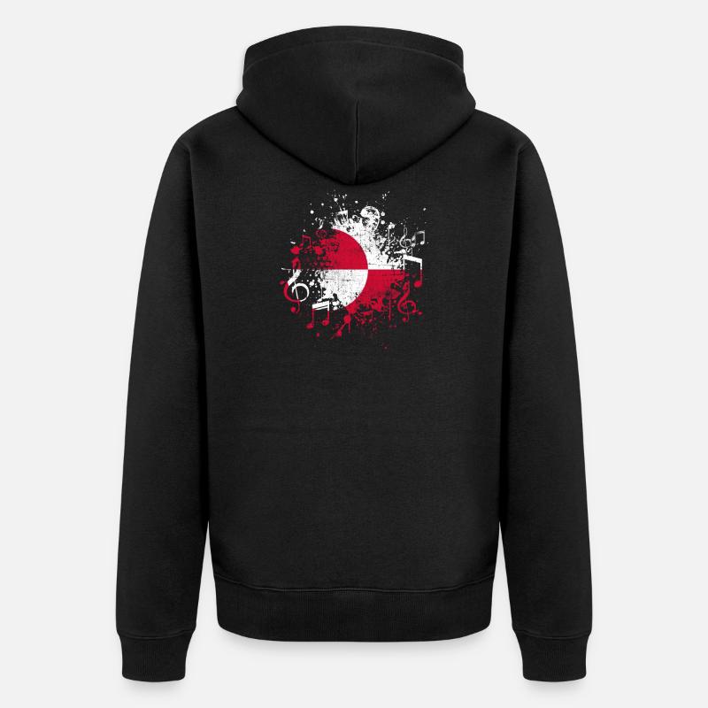 Groenland Musique - Veste à capuche bio Premium Unisexe - noir