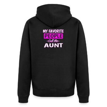 tante - Veste à capuche bio Premium Unisexe - noir - Dos - Nico (187cm)