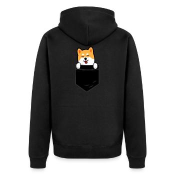 Shiba Inu - Veste à capuche bio Premium Unisexe - noir - Dos - Nico (187cm)