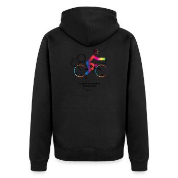 Journée du vélo d'Albert Hofmann - Veste à capuche bio Premium Unisexe - noir - Dos - Nico (187cm)