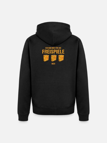 Spruch für Spielo - Unisex Premium Bio Zip Hoodie - Schwarz