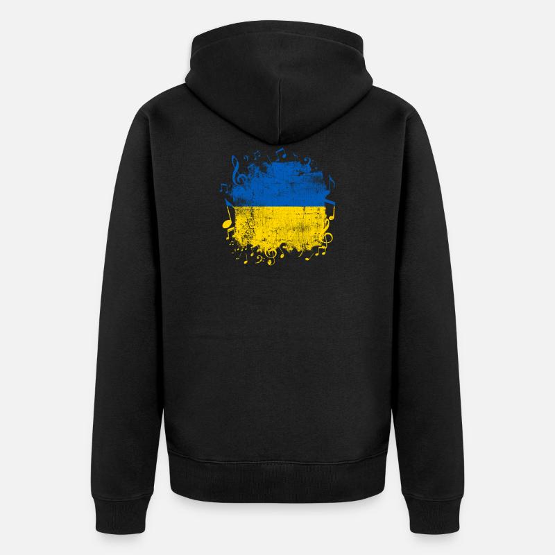Ukraine - Veste à capuche bio Premium Unisexe - noir