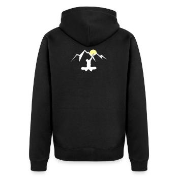 Snowboarding Snowboard Snowboarder Gift - Unisex Premium Organic Zip Hoodie - black - Back - Nico (187cm)
