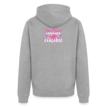 kangourou - Veste à capuche bio Premium Unisexe - gris chiné - Dos - Nico (187cm)