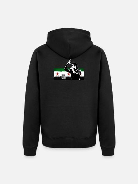 al saroot - Unisex Premium Organic Zip Hoodie - black