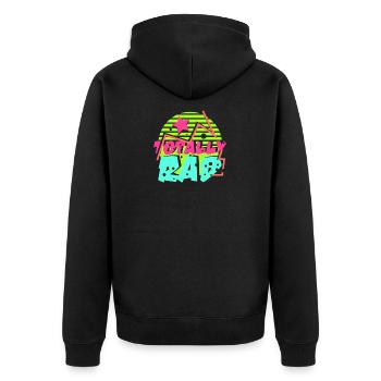 80's Gift Party Retro Gaudy Colors - Unisex Premium Organic Zip Hoodie - black - Back - Nico (187cm)