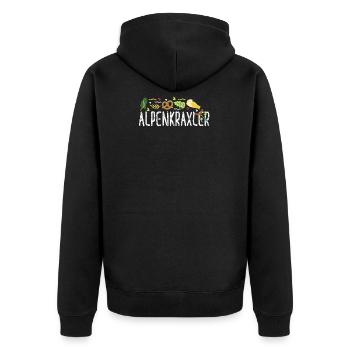 Alpenkraxler - Escalade, Bloc, Alpinisme - Veste à capuche bio Premium Unisexe - noir - Dos - Nico (187cm)