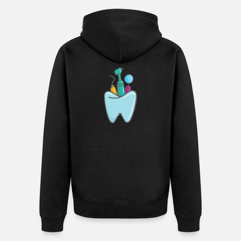 Cool Dentist Instruments Dentists gift - Veste à capuche bio Premium Unisexe - noir