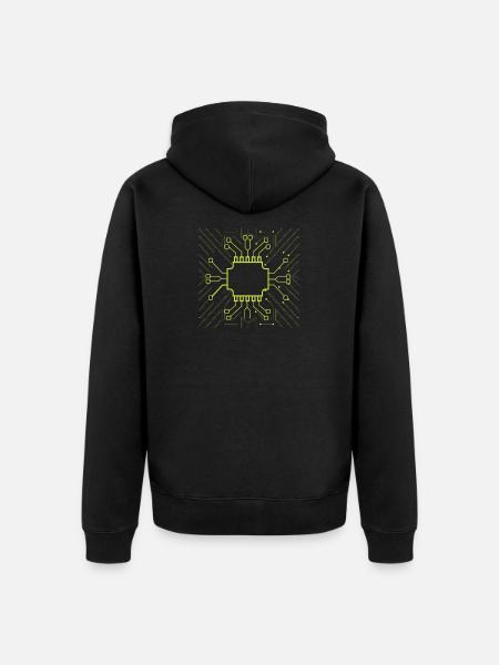 Informatiker Admin Hardware CPU - Unisex Premium Bio Zip Hoodie - Schwarz