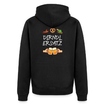 T-shirt de remplacement Dirndl pour le - Veste à capuche bio Premium Unisexe - noir - Dos - Nico (187cm)