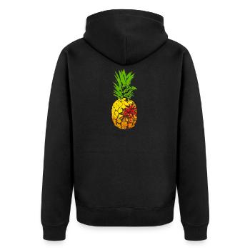 Ananas Plage Ananas - Veste à capuche bio Premium Unisexe - noir - Dos - Nico (187cm)