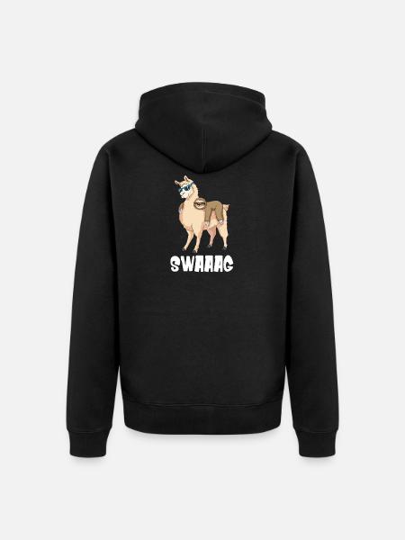 Swag Funny gift - Unisex Premium Organic Zip Hoodie - black