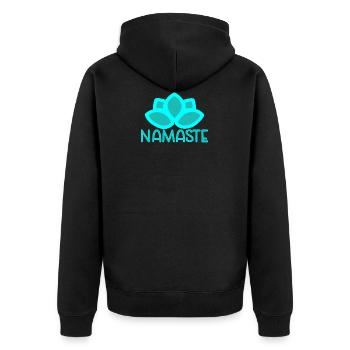Namaste - Veste à capuche bio Premium Unisexe - noir - Dos - Nico (187cm)